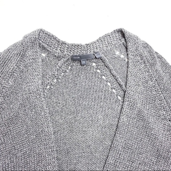 VINCE Shimmer Sliver Metallic Shrug Cardigan Size S - Picture 5 of 7